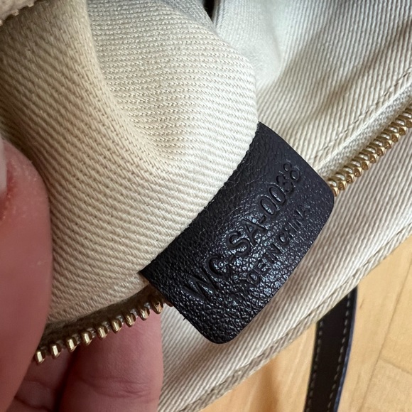 Vintage Celine Macadam Leather Shoulder Bag in White & Dark Brown - Picture 13 of 16